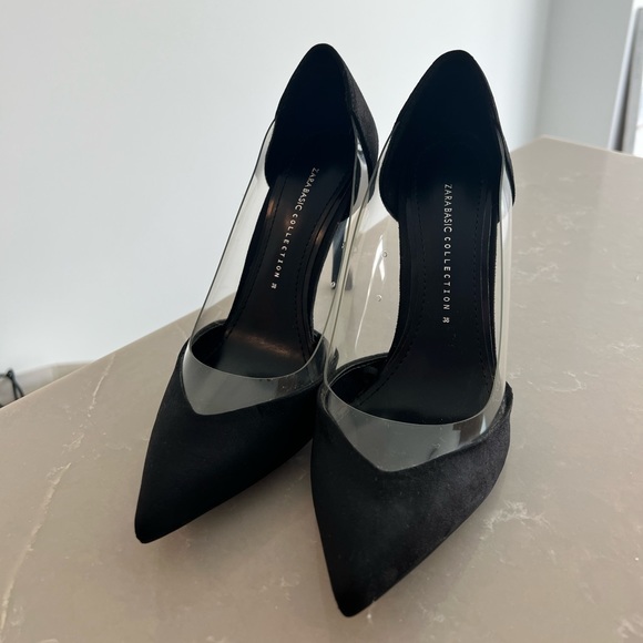 COPY - Brand New black and clear Zara pumps size 38 - Picture 1 of 4